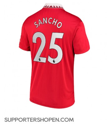 Manchester United Jadon Sancho #25 Hemma Matchtröja 2022-23 Kortärmad